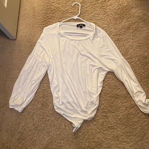 Lulu’s white long sleeved bodysuit